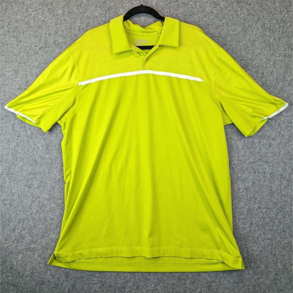 Nike Dri-FIT Tour Performance Golf Polo Shirt Men's XL Volt Lime Green
